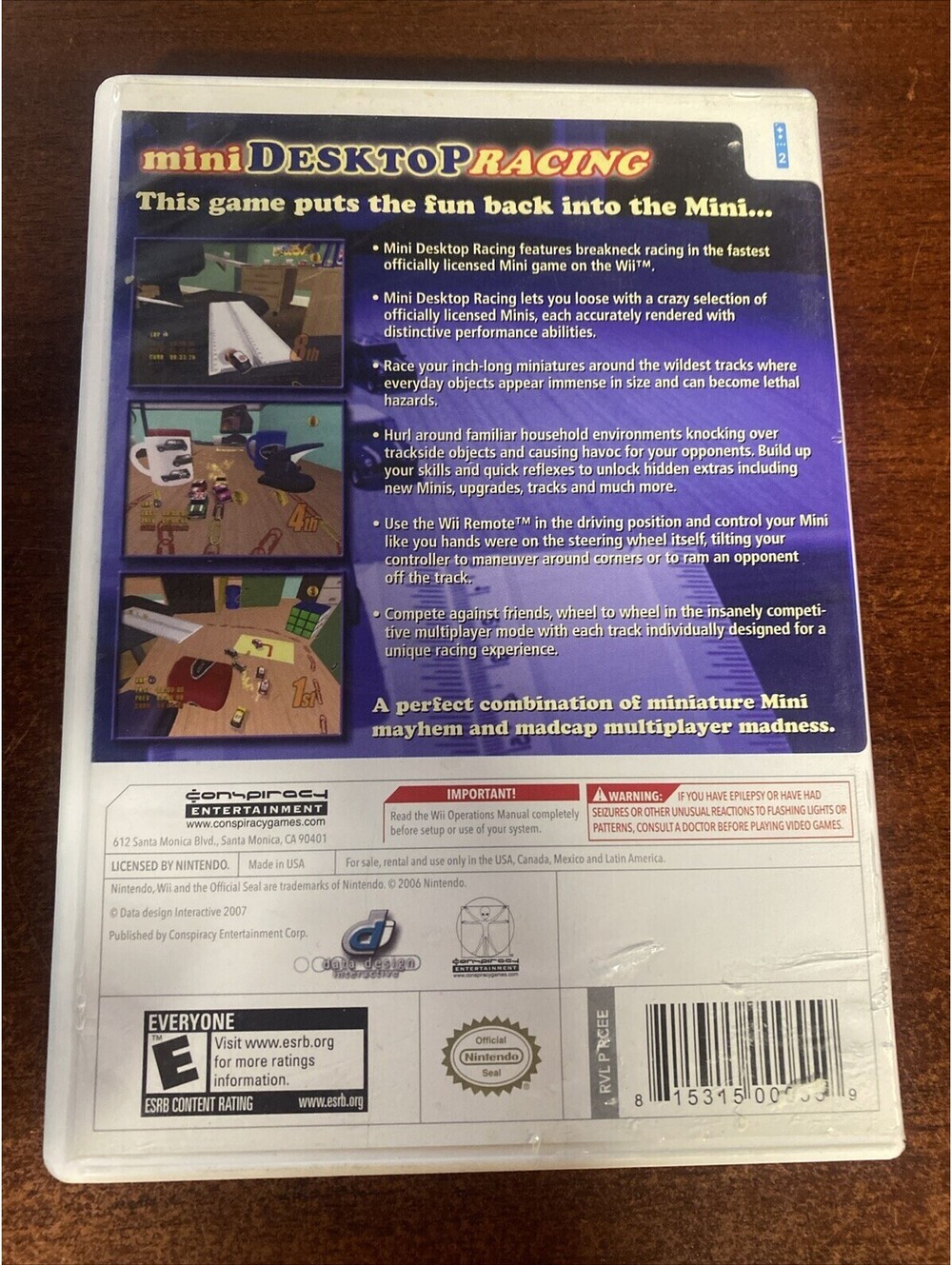 Mini Desktop Racing (Nintendo Wii, 2007) Complete Tested Working - Picture 2 of 5